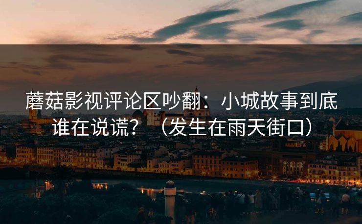 蘑菇影视评论区吵翻：小城故事到底谁在说谎？（发生在雨天街口）